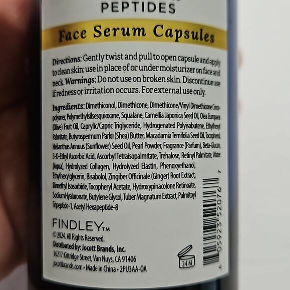 New FINDLEY Retinol & Peptides Overnight Restore Face Serum Capsules 60 pcs - Picture 3 of 5